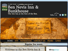 Tablet Screenshot of ben-nevis-inn.co.uk